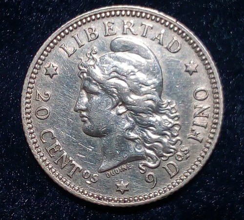 Moneda Argentina 20 Centavos De Patacon 1883. Plata 0