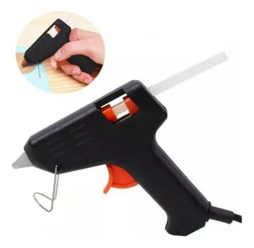 3 Pistola Calor Aplicadora Silicona Encoladora Pegamento 20w 0