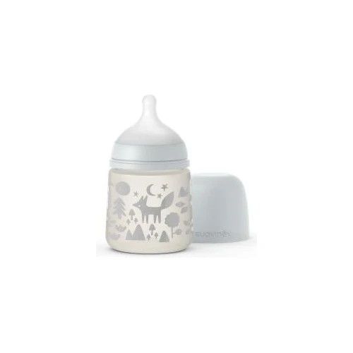 Mamadera Suavinex Fisiológica Silicona +0meses 150ml Gris 0