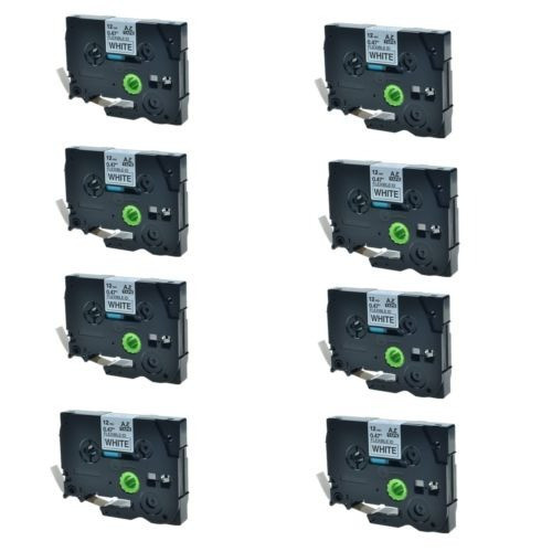8pk Tzefx231 Tzfx231 Negro Sobre Cinta De Marca Blanca Para 0