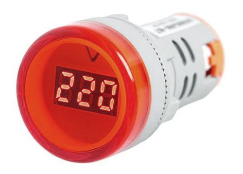 Voltímetro Digital Redondo 12-500v Ac Para Panel Rojo 0