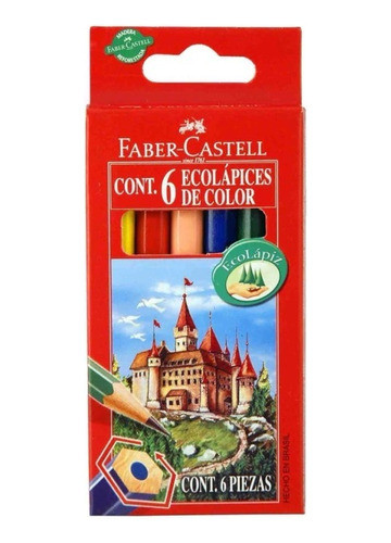 Lapices De Colores Faber Castell Cortos X6 0