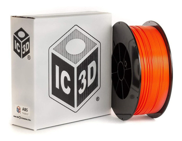 Ic3d Filamento De Impresora 3d Abs Naranja De 0.112 in 0