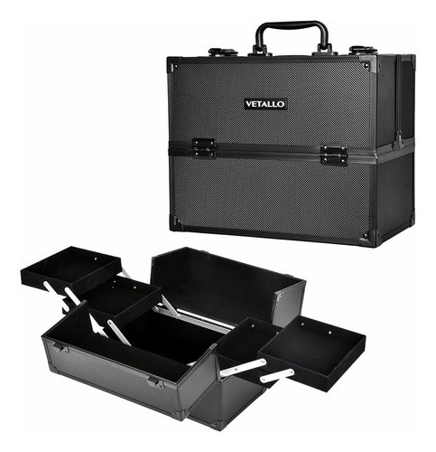 Vetallo Estuche De Tren De Maquillaje Grande, Organizador Po 0