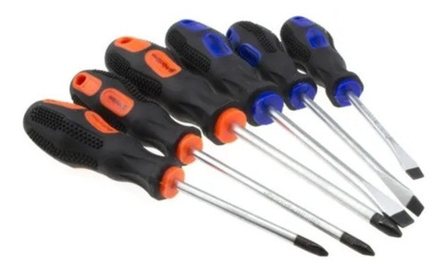 Juego Destornilladores Plano Philips 6 Unidades Kit Set 0