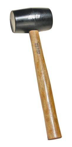 Martillo Montador  Maza  Goma  Cabo  Madera 500 G Mota Mg05 0