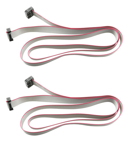 E-outstanding Cable Plano De Cinta De 0.100 in, 2 Filas, 10 0