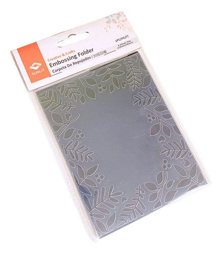 Carpeta De Embossing- Texturizadora Mediana - Marco De Hojas 0