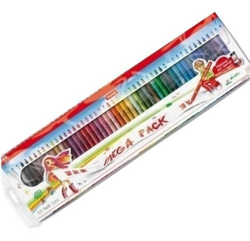Caja 50 Marcadores De Colores Bruynzeel Holandeses Fibras 0