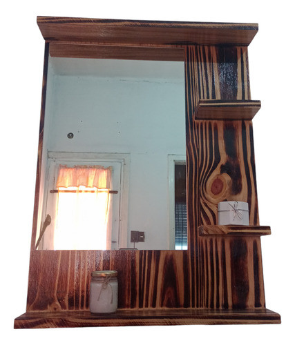 Espejo De Madera Rustico 0