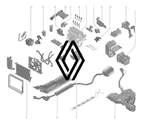 Moldura Faro Izquierdo Renault 0