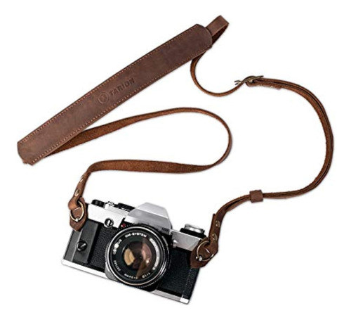 Tarion Correa Para Cámara Dslr De Cuero Genuino 0