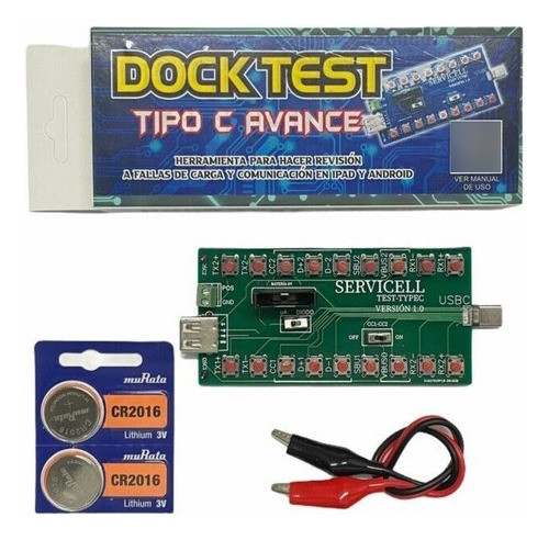 Dock Servicell  Test Tipo C + Android 0