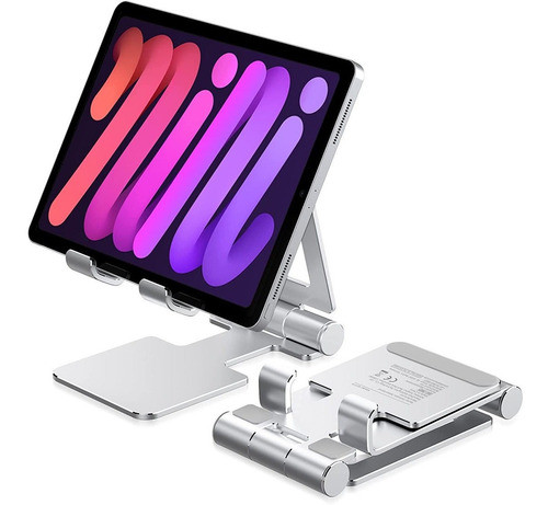 Soporte De Aluminio Ajustable Y Plegable Para Tablet - iPad 0