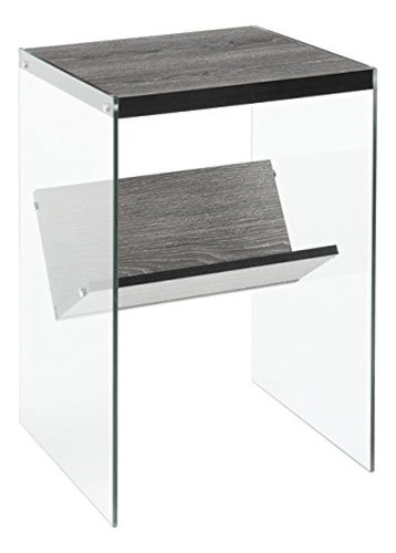 Convenience Concepts Soho End Table Weathered Grey 0