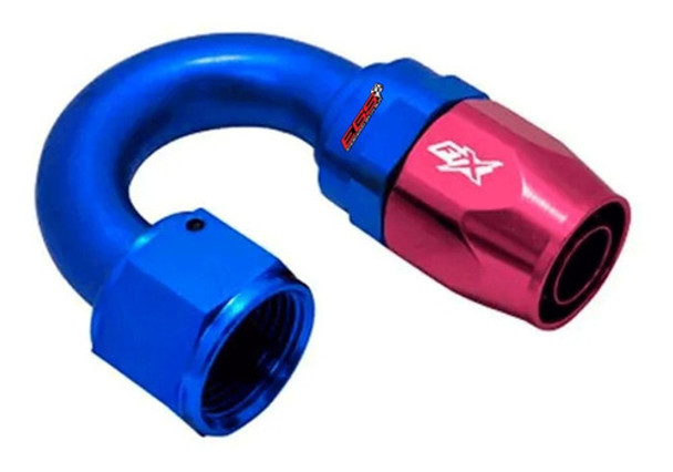 Conexión Acople 180° An8 Azul Rojo Fueltech Competicion Egs 0