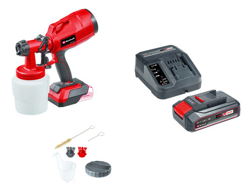Equipo Pistola De Pintar Inalambrico 18v Einhell Kit 2.5 0
