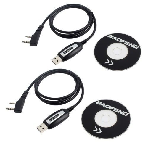 Para Baofeng Uv-5r/5ra/5r Plus Radio 2 X Cable De Programaci 0
