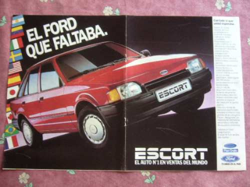 Ford Escort Publicidad Gráfica Año 1988 0