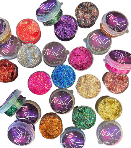 100 Geles Con Glitter Para Maquillaje Artistico Makeup Nieh 0