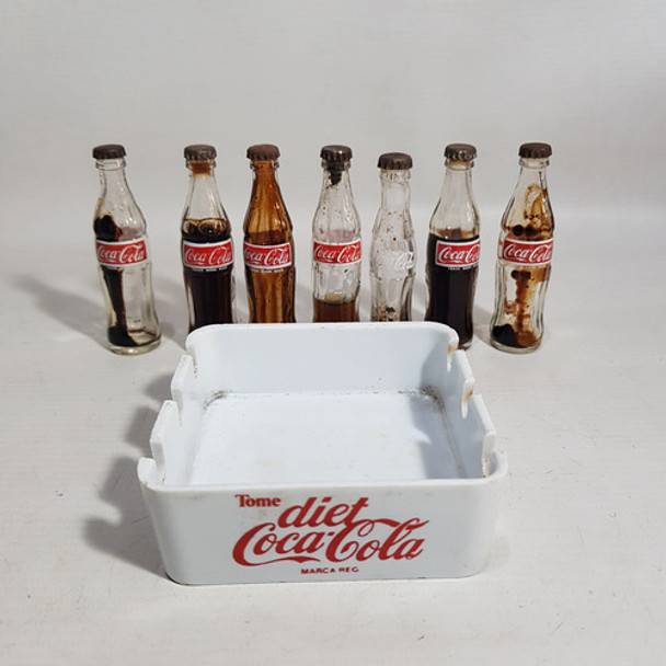 Antiguas Botellitas Coca Cola + Cenicero Lote X 7 Mag 62817 0