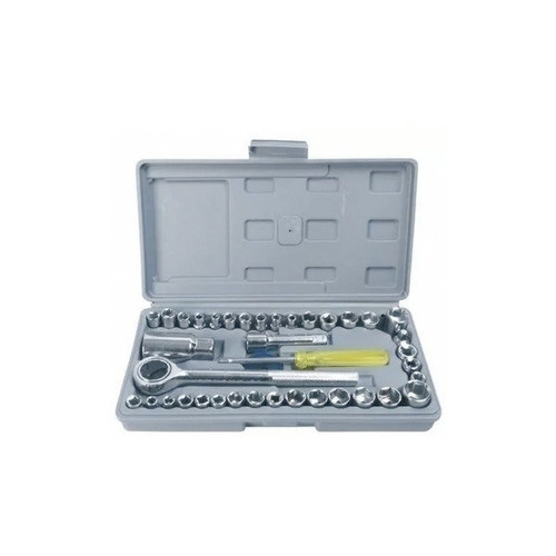 Caja De Herramientas Juego Llave Tubo Kit 40 Piezas Estuche. 0
