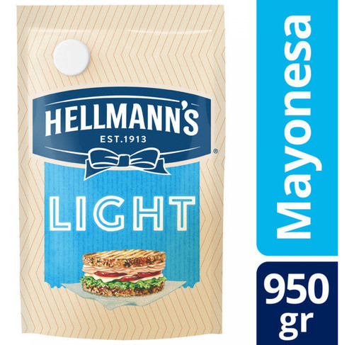 Mayonesa  Ligth Dp 950 Gr Hellmanns Mayonesas 0