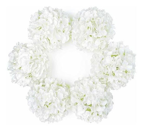 Hortensias Artificiales X6u - Diametro 22cm - Blanco 0