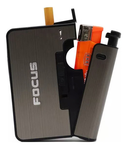 Cigarrera Focus Para Guardar Porta Encendedor Full 0