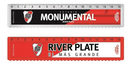 Regla River Plate 15 Cm Cresko Licencia Oficial X Unidad 0