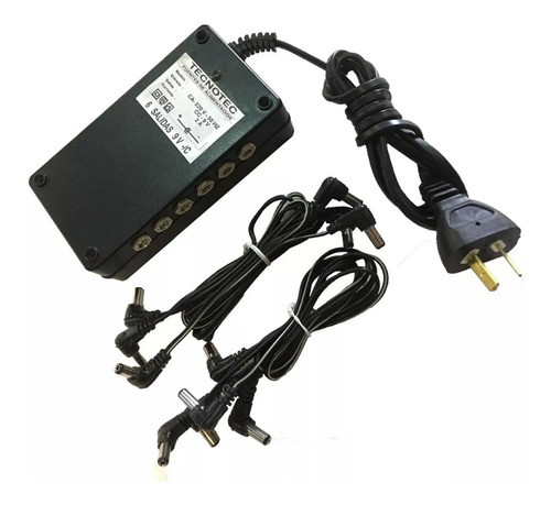 Fuente Sw Multiple Regulada Para 6 Pedales 9v 2,5 A + Cables 0