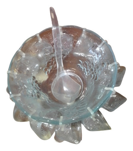 Ponchera De Vidrio Templado Con Bajorrelieve  P/12 Tazas Y + 0