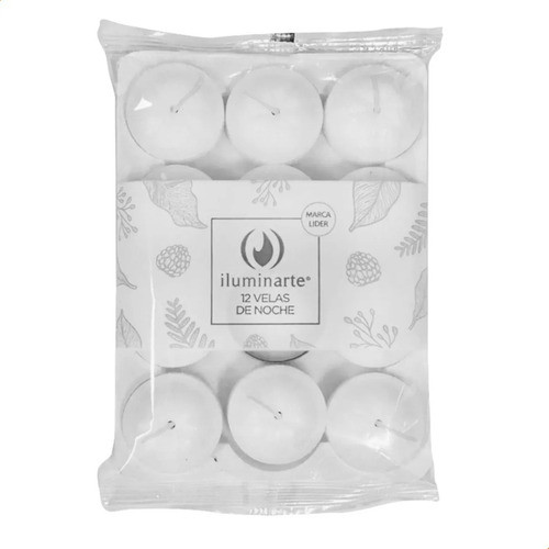Velas De Noche X12 Unidades Blancas Pack X3 Iluminarte 0