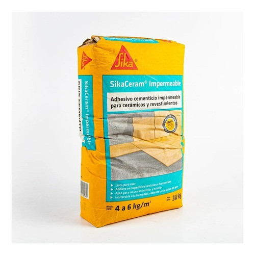 Sika Impermeable 30kg Adhesivo Cerámica Pegamento 0