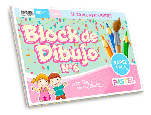 Block De Dibujo Rapel Pack Pastel Nª6 20 Hojas 0
