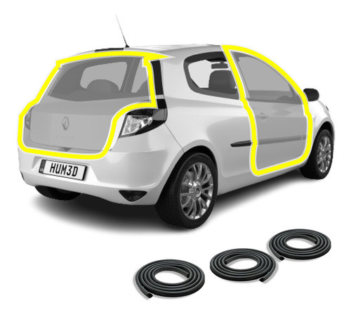 Combo Burletes De Puerta Y Baúl Clio 3p + Regalo 0