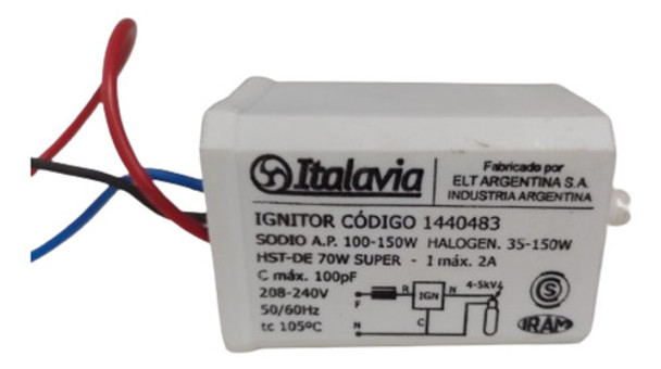 Ignitor Sodio Ap A 150w|mh 35w A 150w 0