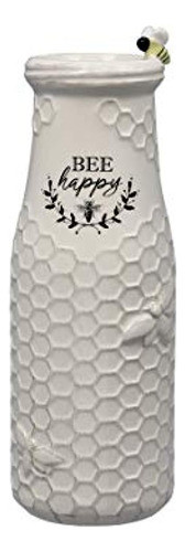 Youngs Inc Ceramic Bee Flower Vase, Multi 0