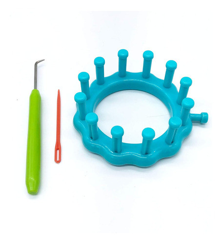 Telar De Punto Redondo De Plástico Para Niños, Azul 0