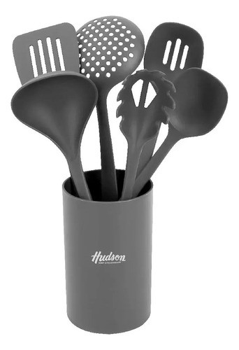 Set 6 Utensilios Nylon Con Holder Hudson 0