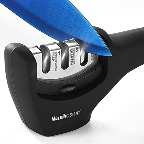 Wanbasion Afilador De Cuchillos De Cocina Negro 0