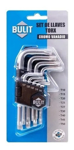Set Bulit De Llaves Torx 9 Piezas Cromo Vanadio 0