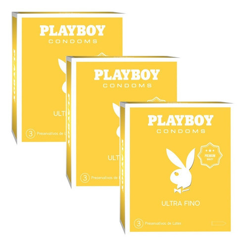 Preservativos Ultra Finos 9 Unidades 3 Cajas Playboy Premium 0