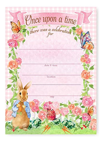 Fiestas Pop Ink Peter Party Invitations - Rabbit Invitations 0
