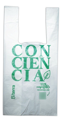Bolsa Camiseta Compostable 30x40 0