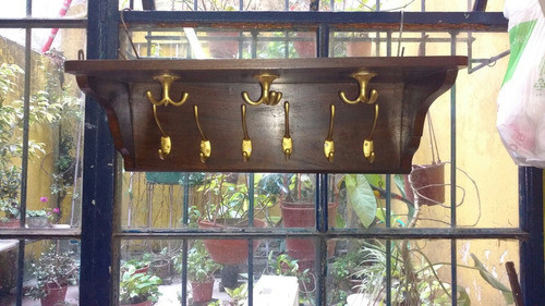 Perchero Antiguo De Colgar 9 Ganchos 0