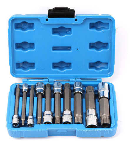 10pcs Xzn Triple Square Socket Kit Spline Socket Bit Se... 0