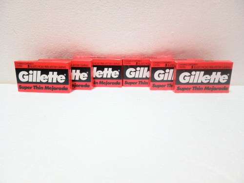 Pack De 6 Cajas De Hojas De Afeitar Gillette X 5 Hojas. 0