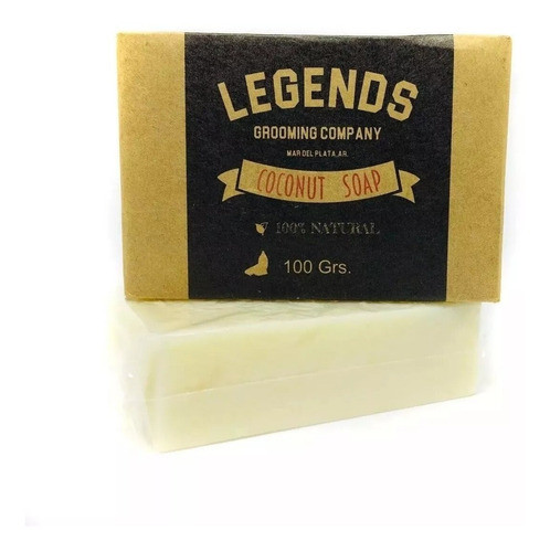 Jabón Natural De Coco Legends Barberia X100gr 0