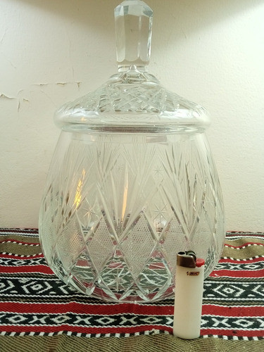 Antigua Ponchera De Cristal Gran Tamaño 0